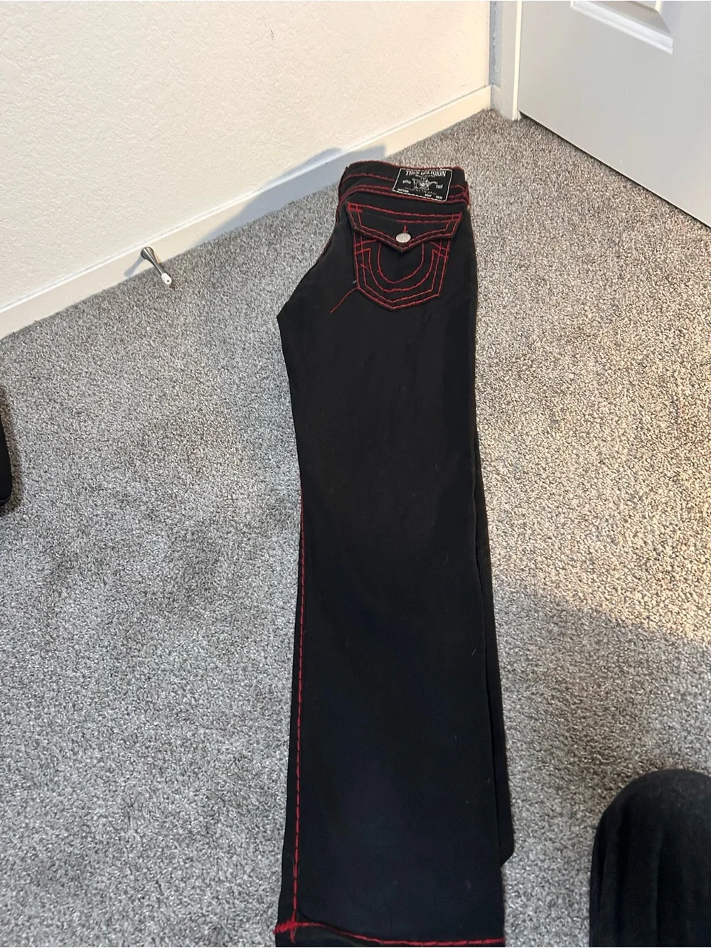 Black Jeans with Red Stitching